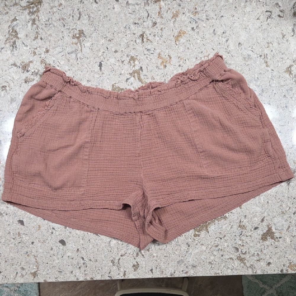 Indigo‎ Rein High Waist Mauve Shorts Summer Women XL Elastic